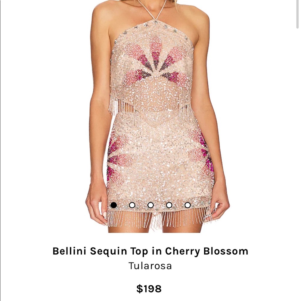 Revolve Light pink sequin set skirt